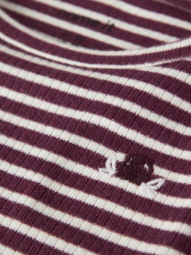 NAME IT Langærmet Bluse Ripeas Burgundy